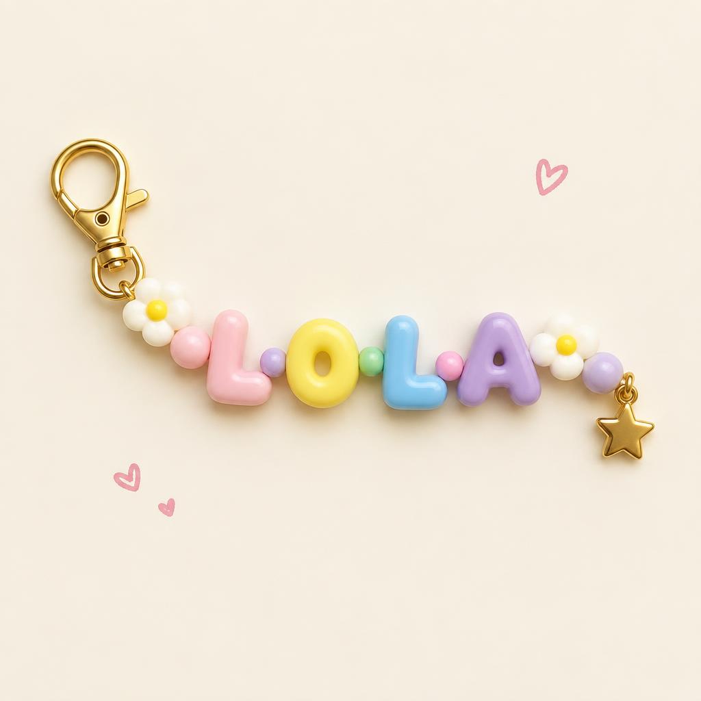 Name in Beads charm
